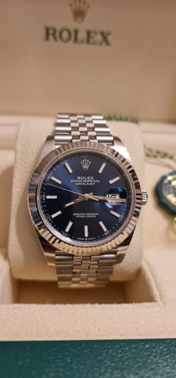 Rolex date just, 41 mm, blue dial. - Image 9