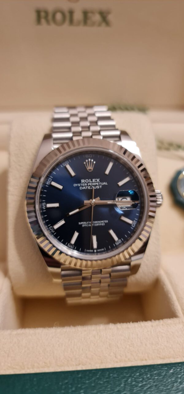 Rolex date just, 41 mm, blue dial. - Image 8