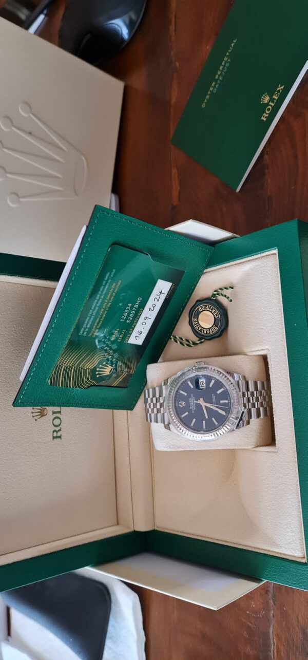 Rolex date just, 41 mm, blue dial. - Image 2